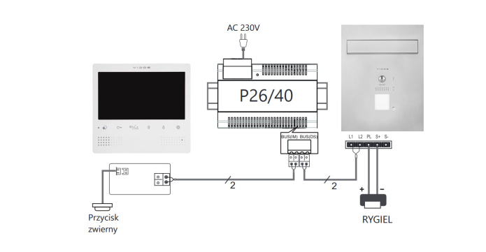 WIDEODOMOFON VIDOS SCHEMAT